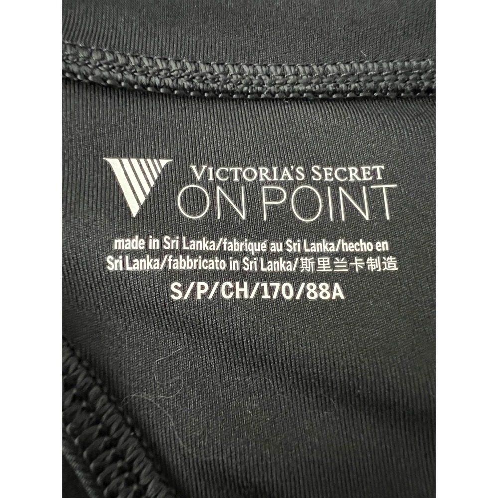 Victoria's Secret On Point Black Open Back Long Sleeve Athletic Top Small 997558 - Picture 3 of 8